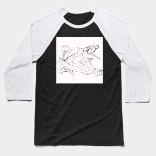 the cooking chef and the swordsman ecopop anime style art Baseball T-Shirt